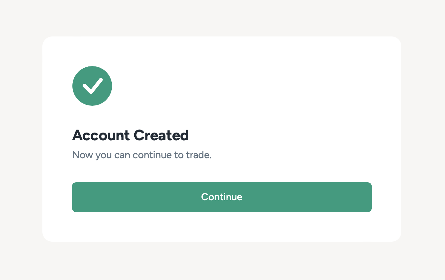 Account Created