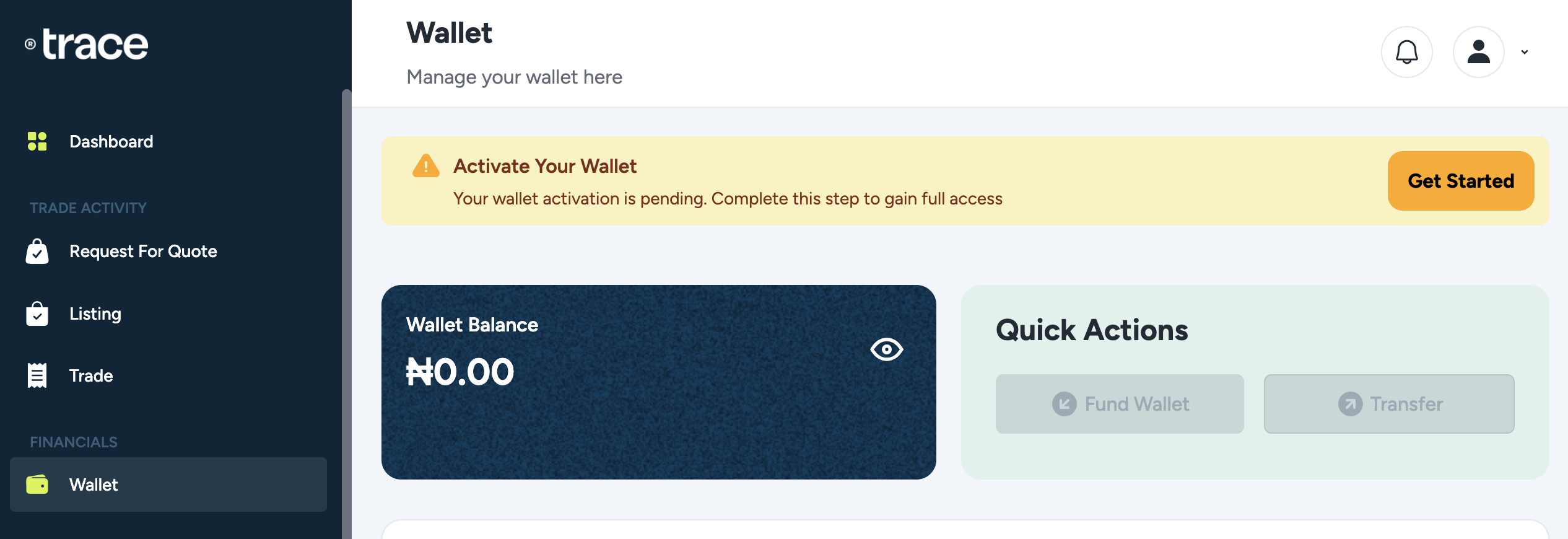 Activate Wallet