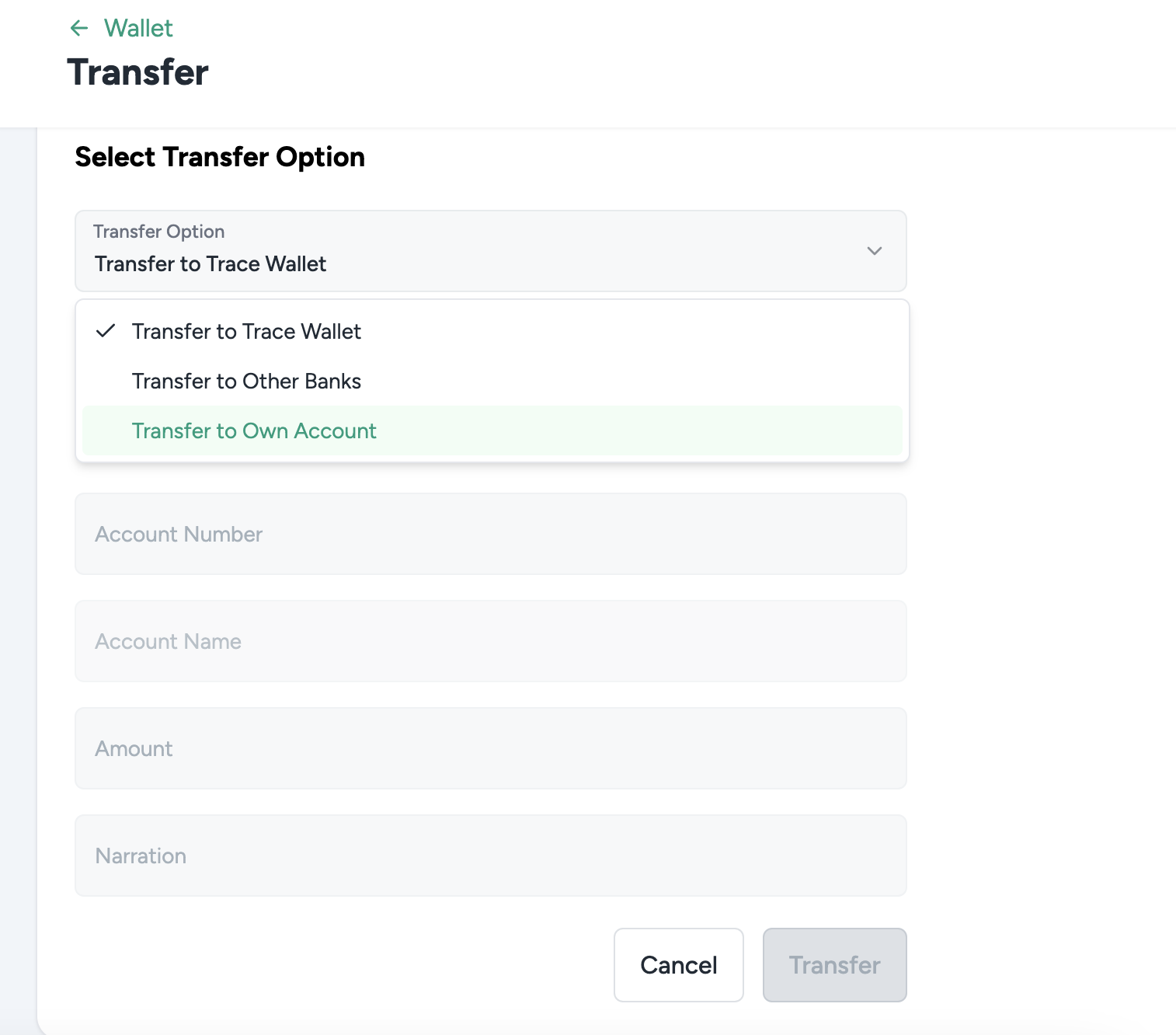 Wallet Transactions